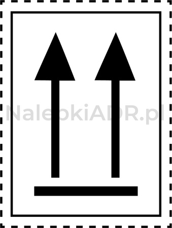 Nalepka ADR Strzałki Kierunkowe (FOLIA) 8,4x11,5cm (rolka po 250 sztuk nalepek)